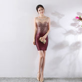 Deep V-Neck Off Shoulder Evening Dress - FashionByTeresa